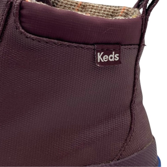 Keds Womens Shoes Scout Lace Up Boots Sz 9.5 Plum Purple Water Resistant Flat - Picture 3 of 13